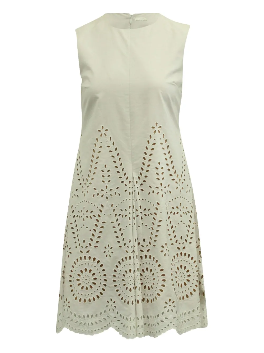 Stella McCartney Pre-Owned 2000s eyelet-pattern sheath mini dress | Neutrals | Image 1