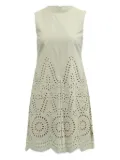 Stella McCartney Pre-Owned 2000s eyelet-pattern sheath mini dress - Neutrals