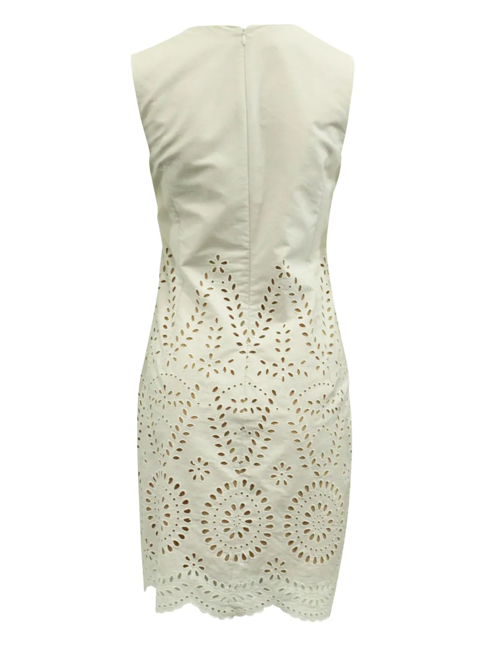 Stella McCartney Pre-Owned 2000s eyelet-pattern sheath mini dress - Beige