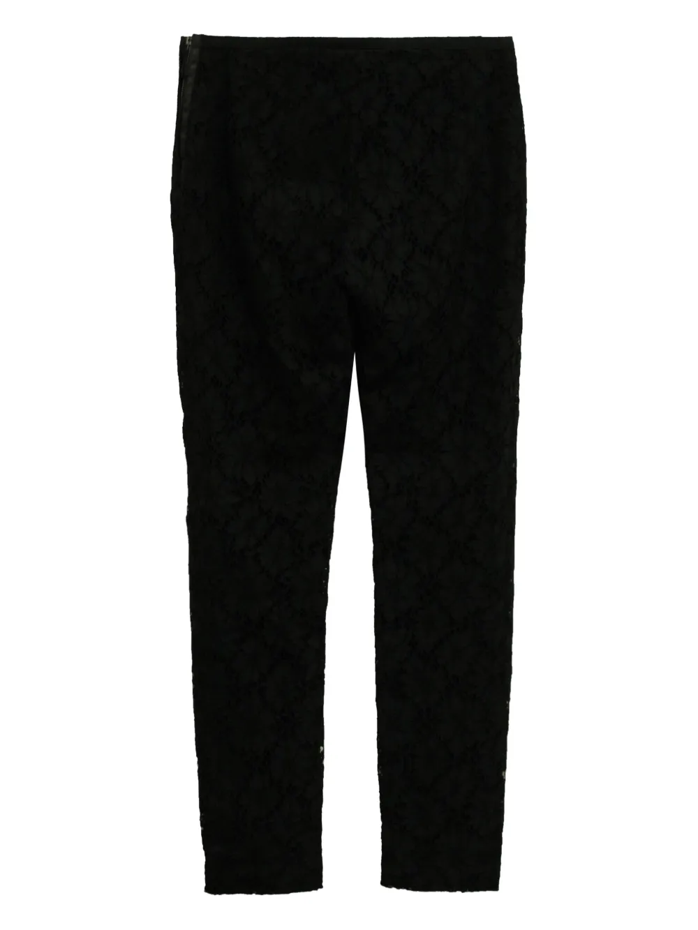 Valentino Garavani Pre-Owned zip-detail lace trousers | Black | Image 1