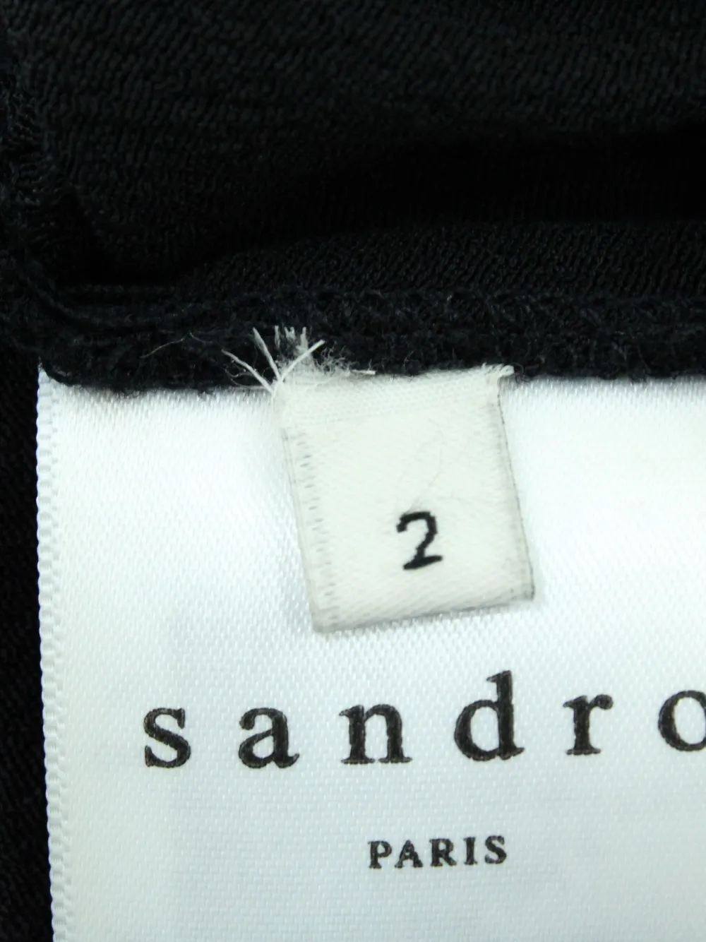 Pre-owned Sandro Lace-insert Zip-detail Mini Dress In Black