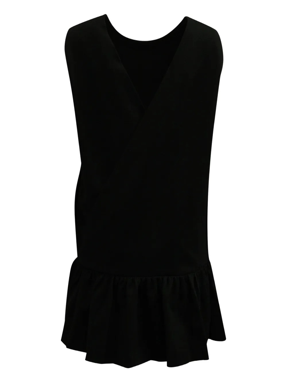 MSGM ruffled-hem mini dress - Zwart