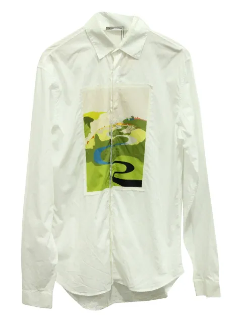 JW Anderson landscape-print button-down shirt