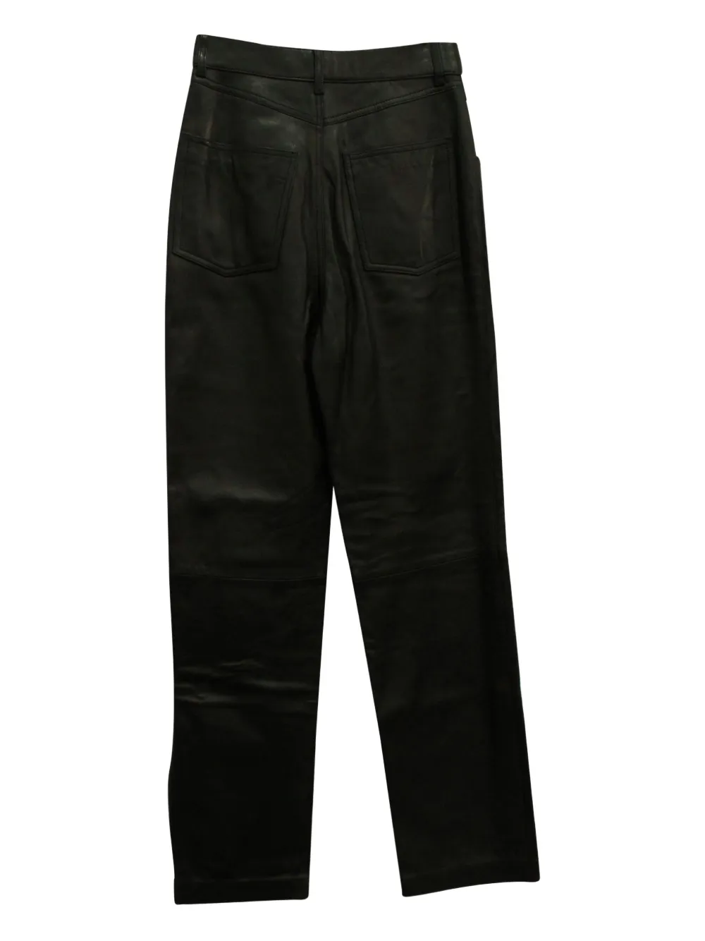 IRO pleated leather trousers - Zwart