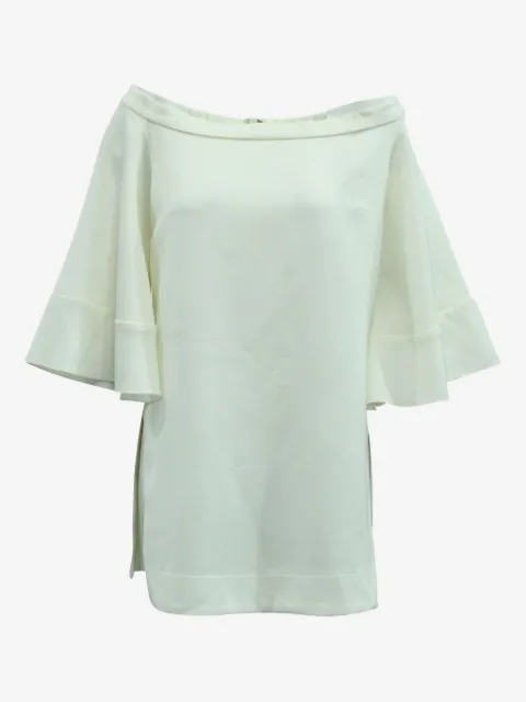 Ellery Elize bell-sleeve off-the-shoulder blouse