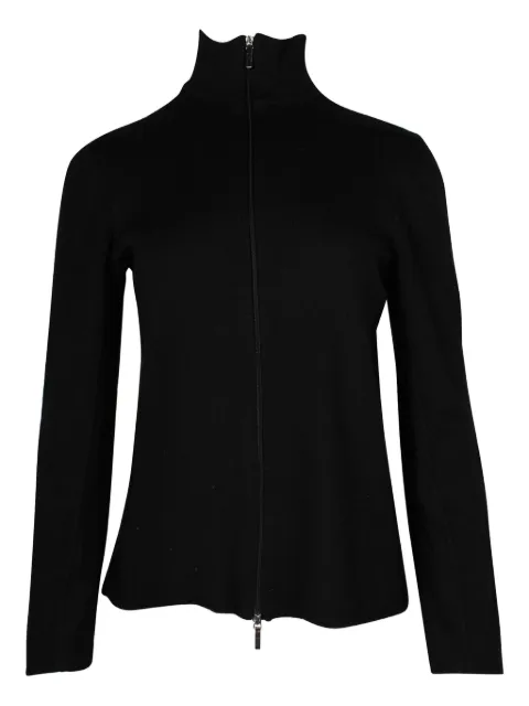 Max Mara mock-neck zip-up cardigan