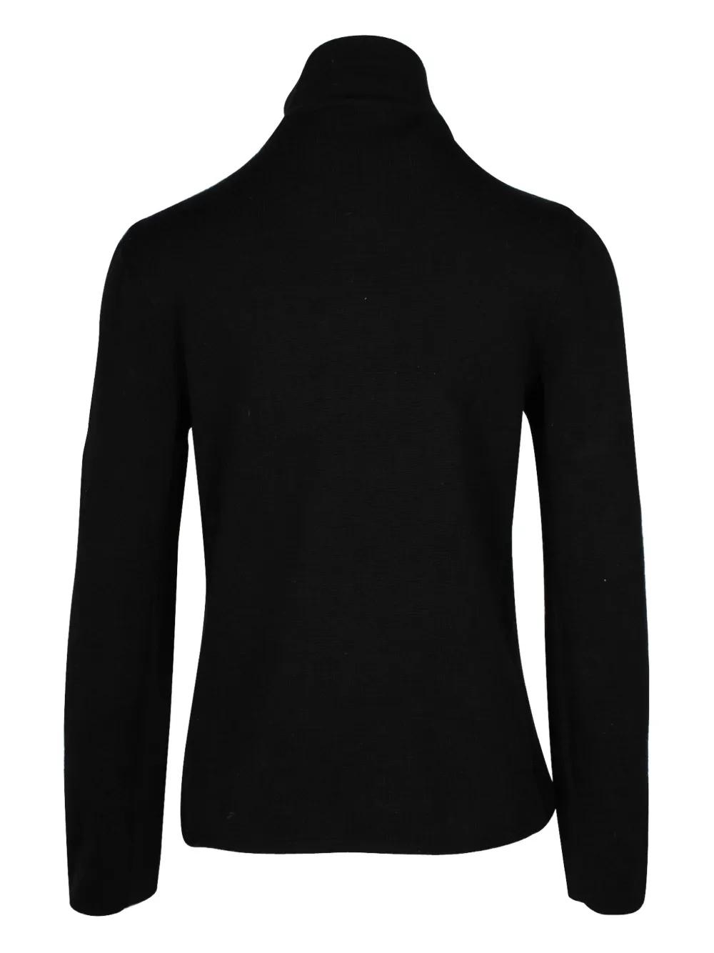 Pre-owned Max Mara Mock-neck Zip-up Cardigan In Black