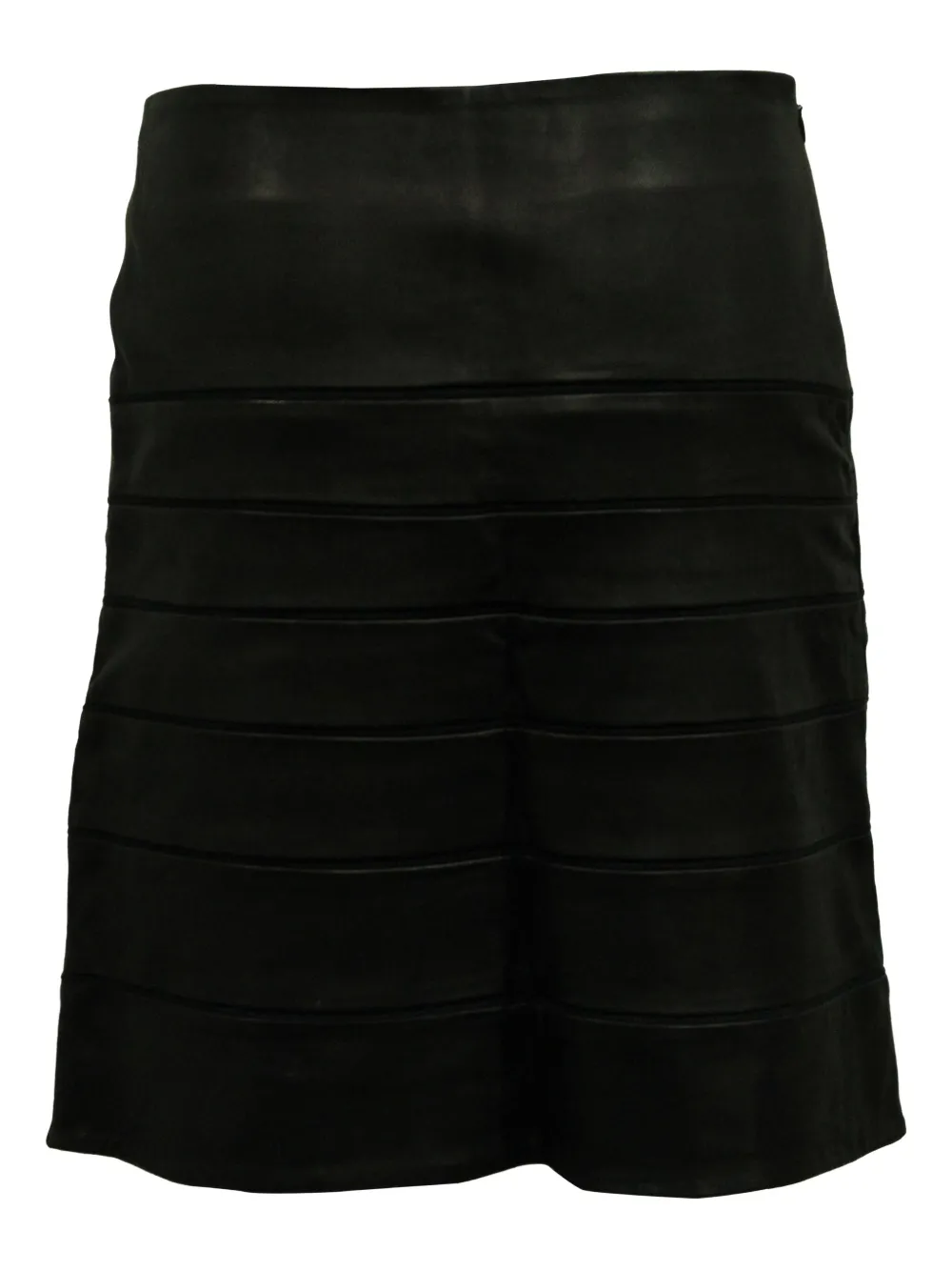 DVF Diane von Furstenberg panelled leather mini skirt - Zwart