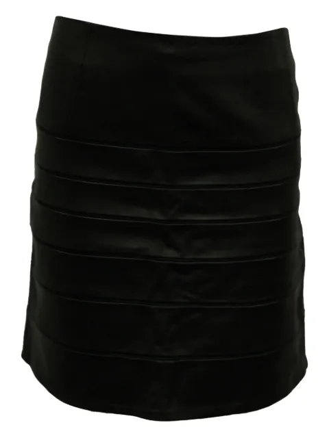 DVF Diane von Furstenberg panelled leather mini skirt