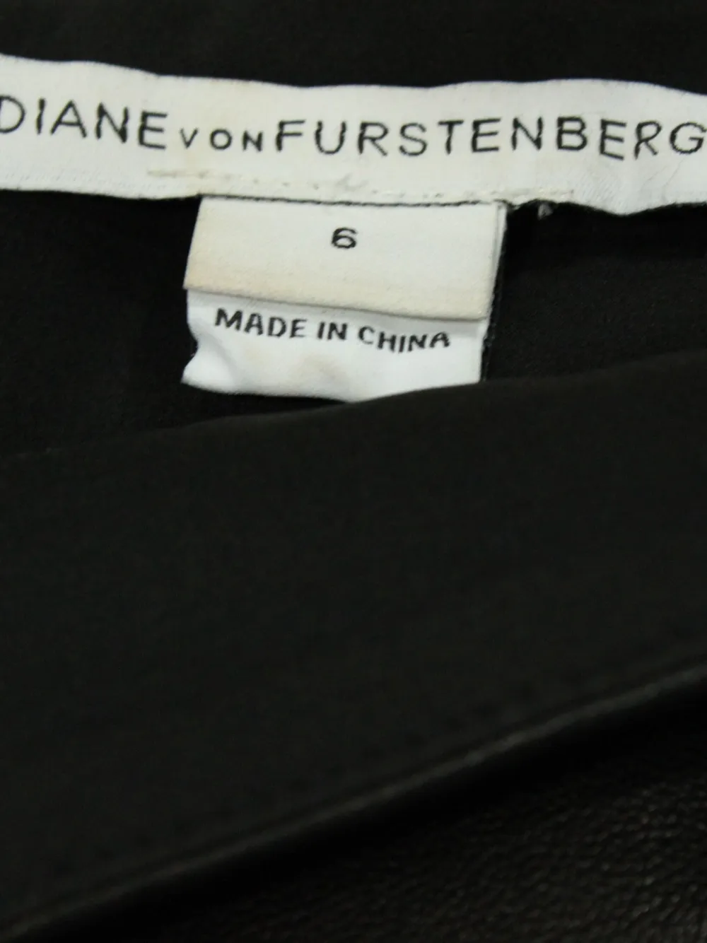 Pre-owned Diane Von Furstenberg Panelled Leather Mini Skirt In Black