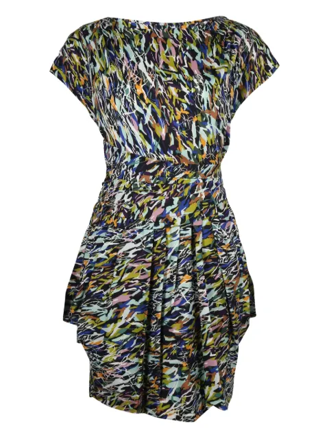 DVF Diane von Furstenberg abstract-print gathered dress