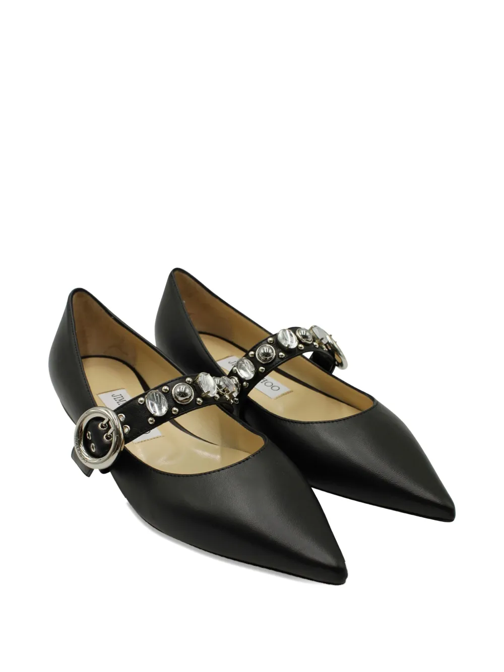 Jimmy Choo Pre-Owned Gela crystal-embellishment ballet flats | Image 2