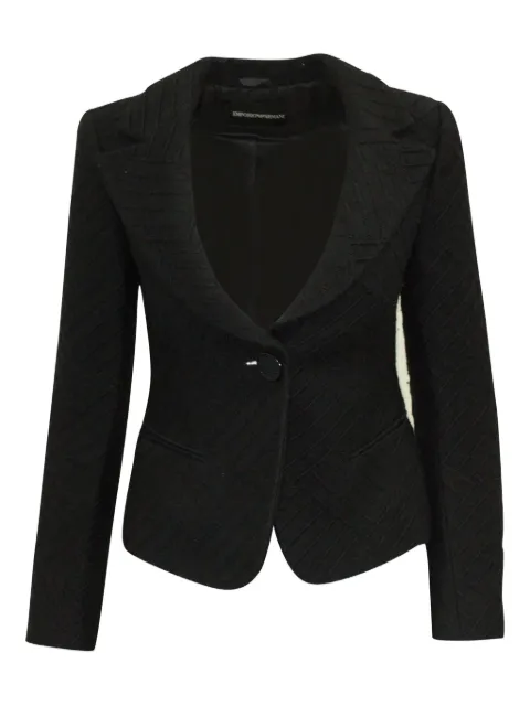 Emporio Armani Pre-Owned textured single-breasted blazer