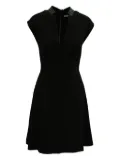 alice + olivia contrasting-collar sleeveless dress - Black