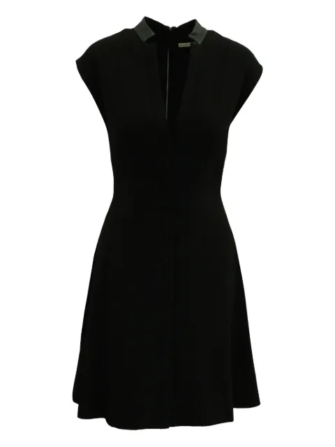 alice + olivia contrasting-collar sleeveless dress
