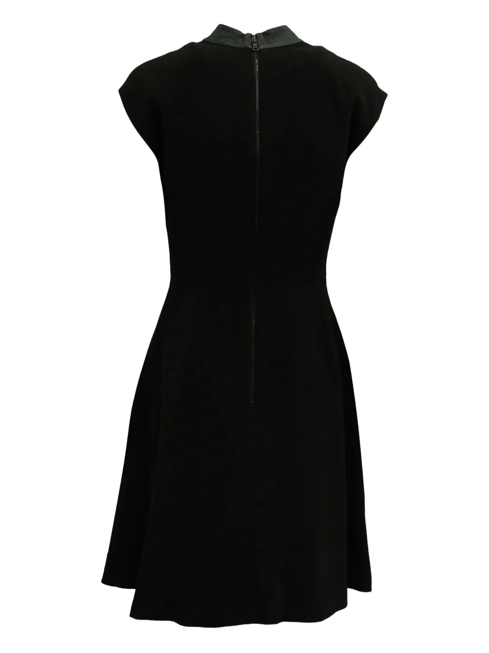 Alice + olivia contrasting-collar sleeveless dress - Zwart