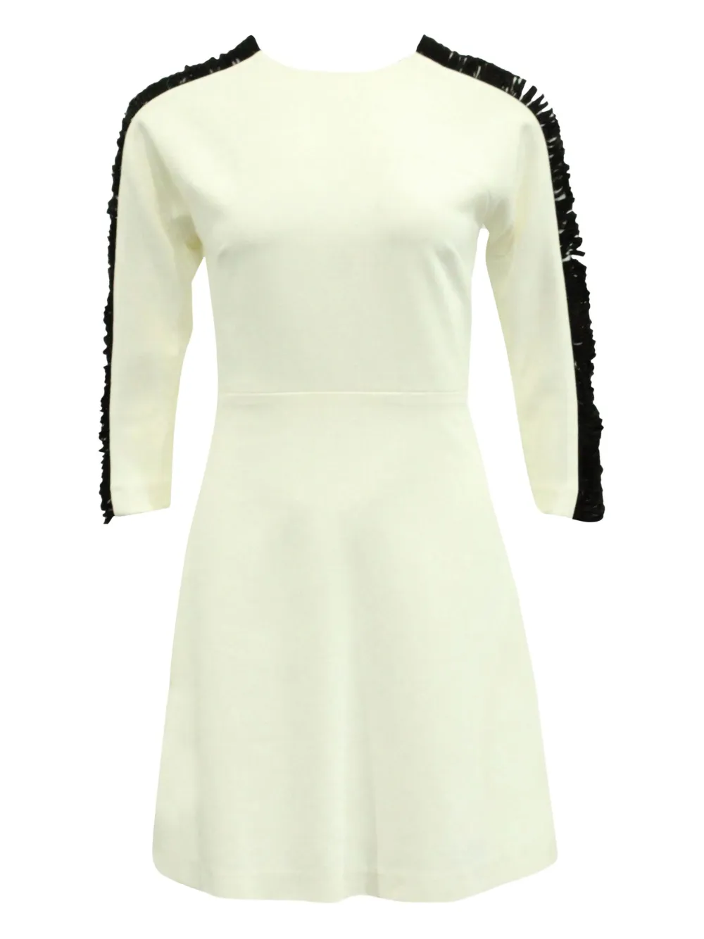 SANDRO frill-sleeve shift mini dress - WHITE | WHITE