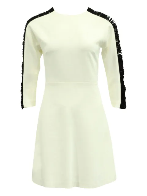 SANDRO frill-sleeve shift mini dress