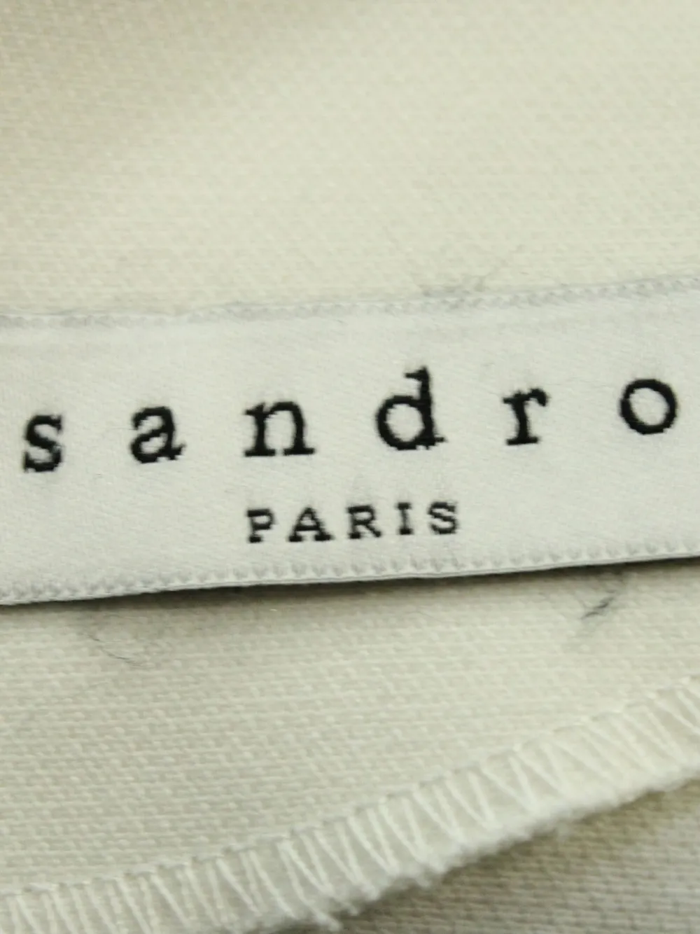 Pre-owned Sandro Frill-sleeve Shift Mini Dress In White