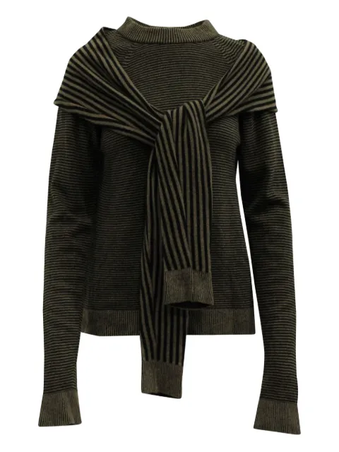 Isa Arfen striped tie-knot sweater
