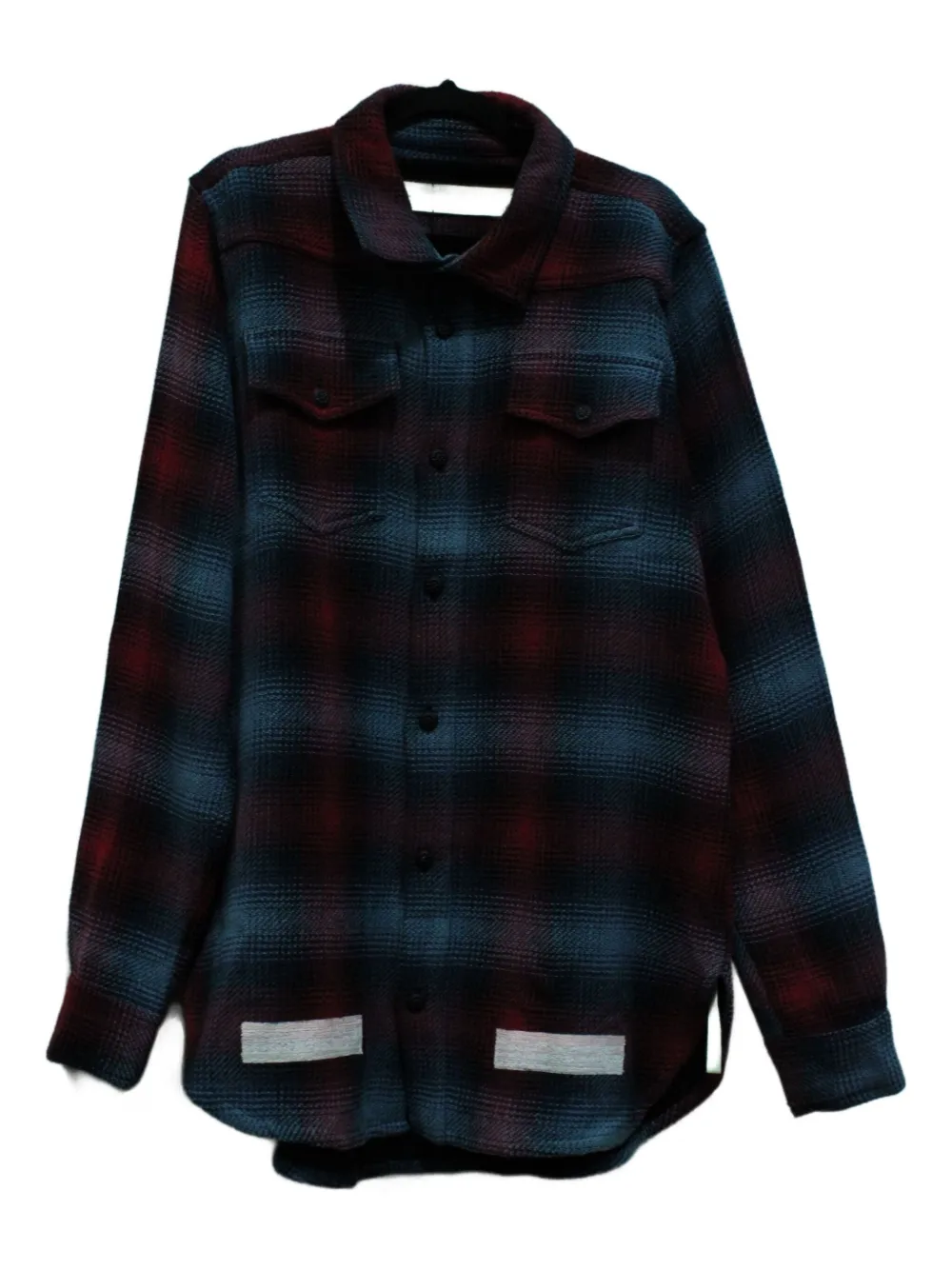 Off-White Pre-Owned قميص كاروهات بطبعة 'آروز' | أزرق | Image 1