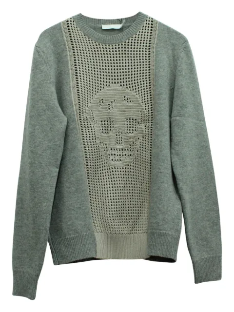 Alexander McQueen Pre-Owned skull-pattern mesh-insert sweater