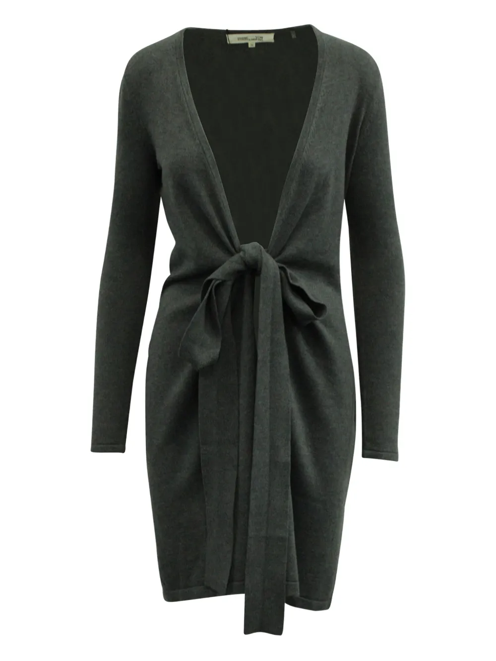 DVF Diane von Furstenberg tie-fastening wrap dress | Grey | Image 1