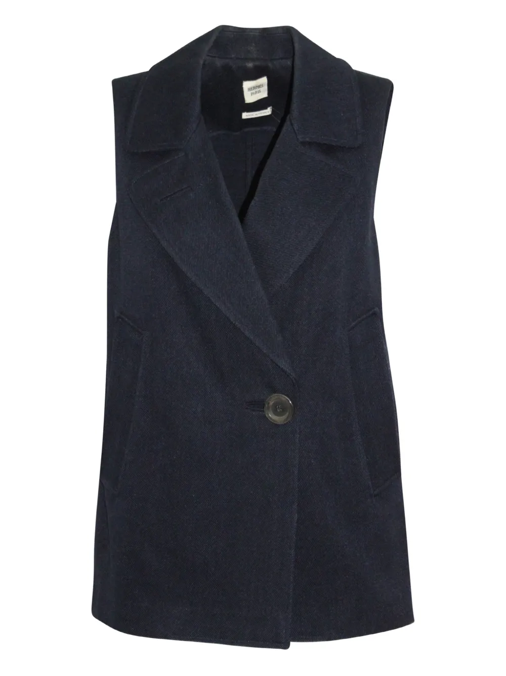 Pre-owned Hermes Cotton Single-breasted Vest In Blue