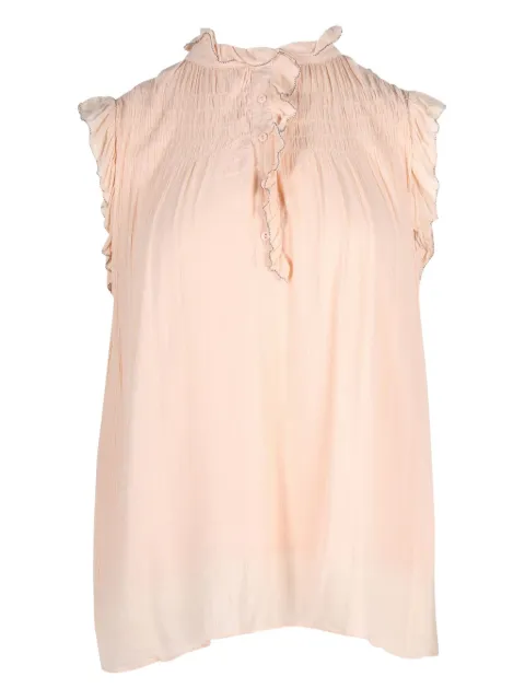 Ba&Sh shirred ruffle blouse
