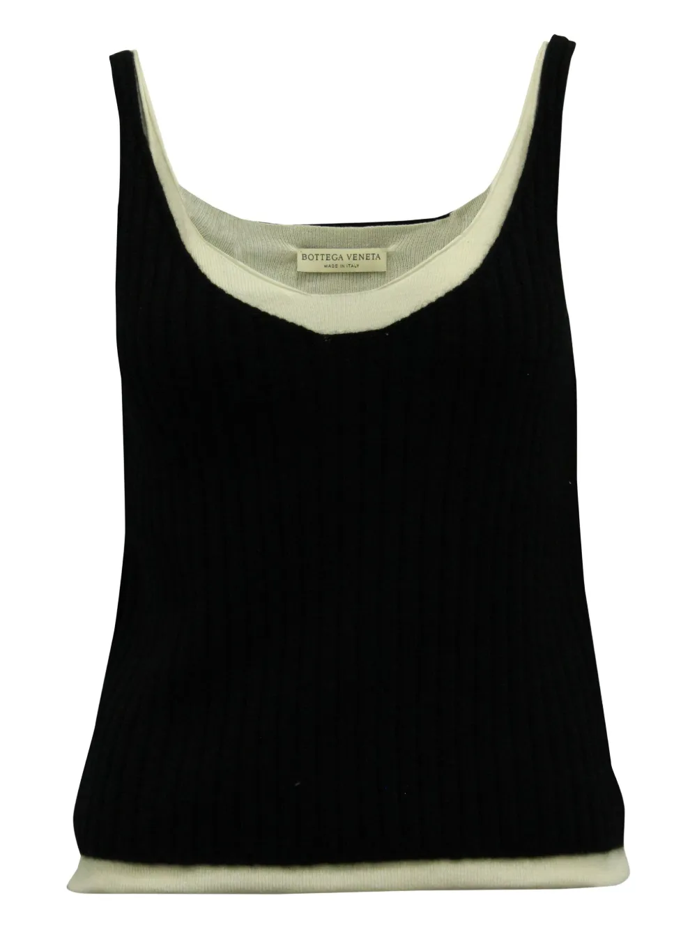 Bottega Veneta Pre-Owned ribbed tank top | Black | Image 1