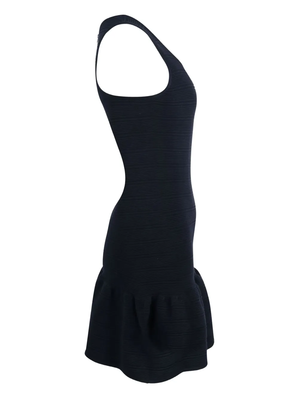 SANDRO scoop-neck flared dress - Blauw