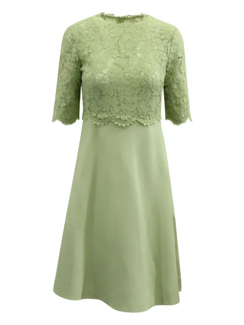 Mario Valentino Vintage lace quarter-sleeve mini dress