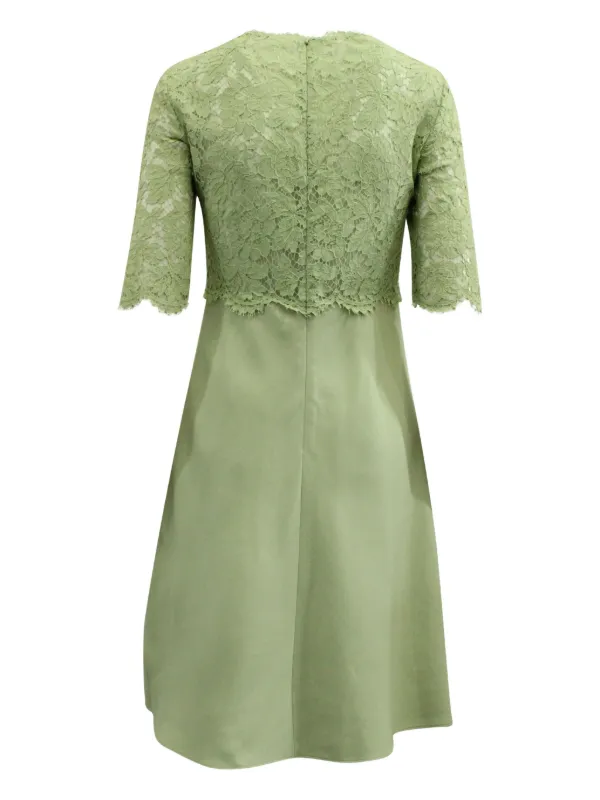 Mario Valentino Vintage Lace Mini Dress - Green