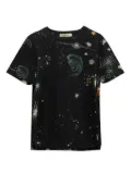 Mario Valentino Vintage Cosmo-print T-shirt - Black