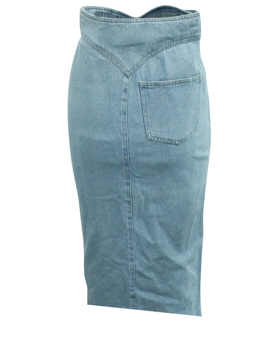 Nanushka Denim wikkelrok - Blauw