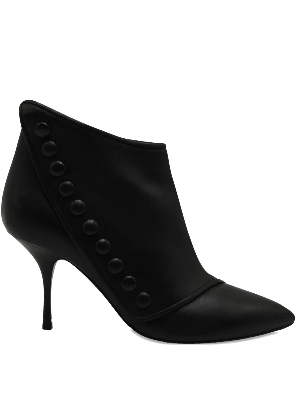 Pre-owned Giuseppe Zanotti Vintage Buttoned Leather Ankle Boots In Black