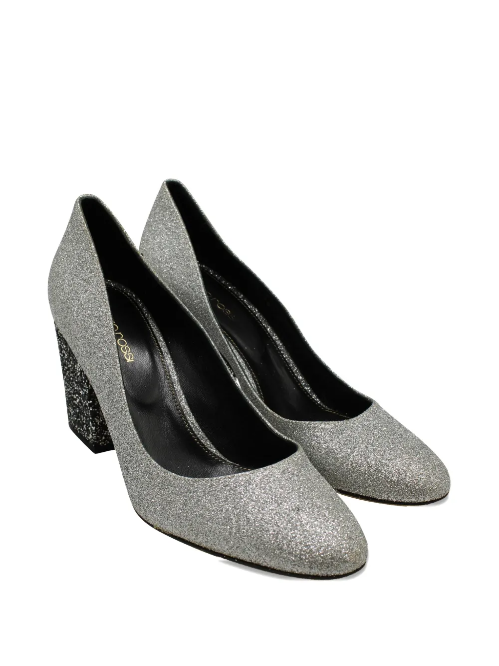 Sergio Rossi Vintage block-heel pumps - Zilver