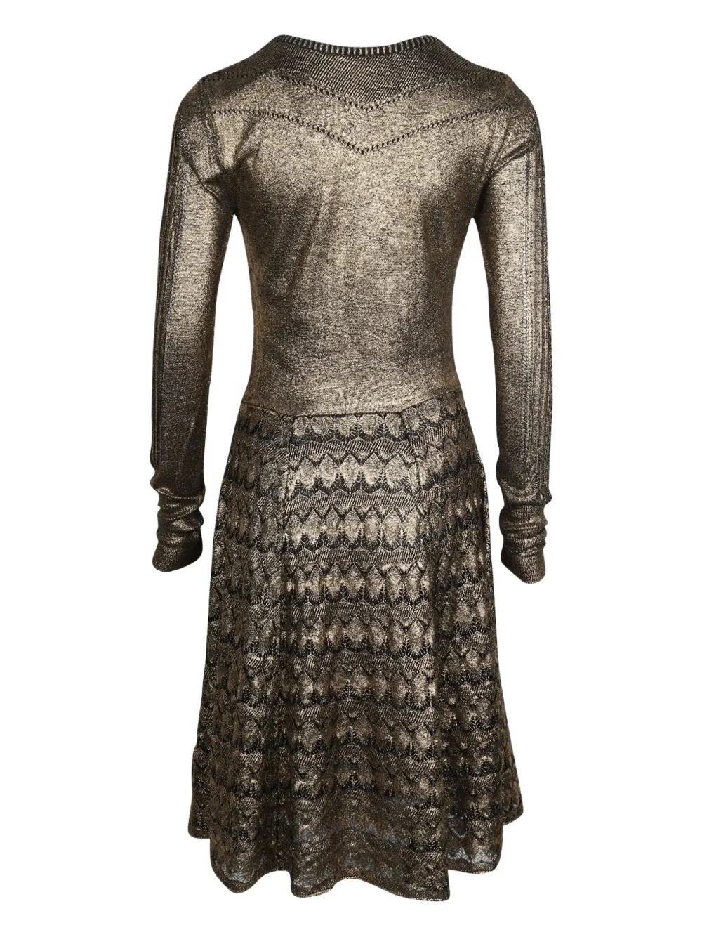 Temperley London knit patterned mini dress - Goud