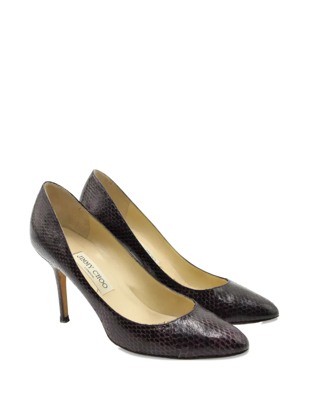 Jimmy Choo Pre-Owned snakeskin pumps - Paars