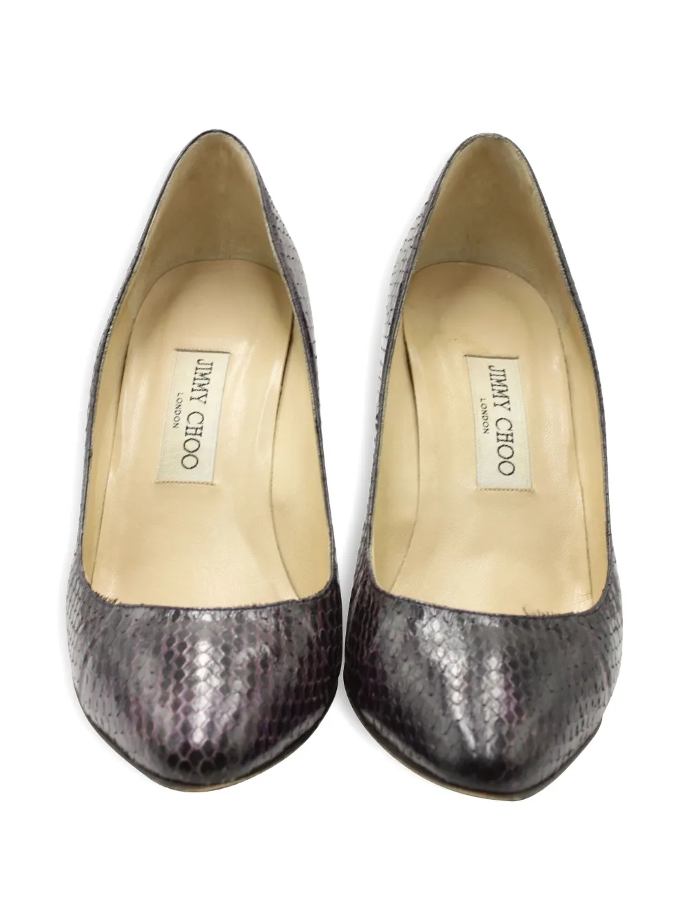 Pre-owned Jimmy Choo Snakeskin Pumps In Purple