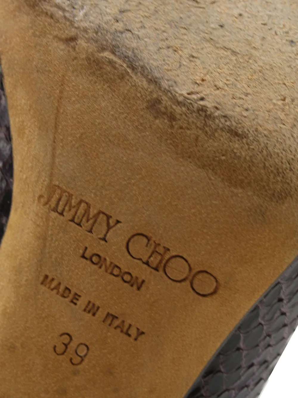 Pre-owned Jimmy Choo Snakeskin Pumps In Purple
