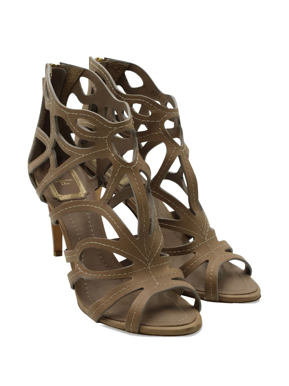 Christian Dior Pre-Owned caged high-heel sandals - Bruin