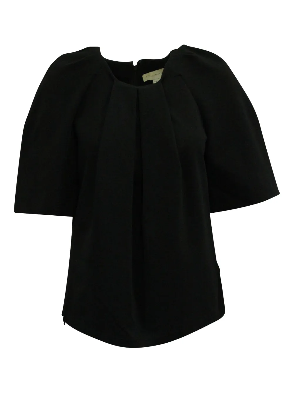 Stella McCartney Pre-Owned pleated-neckline wide-sleeve top | Black | Image 1