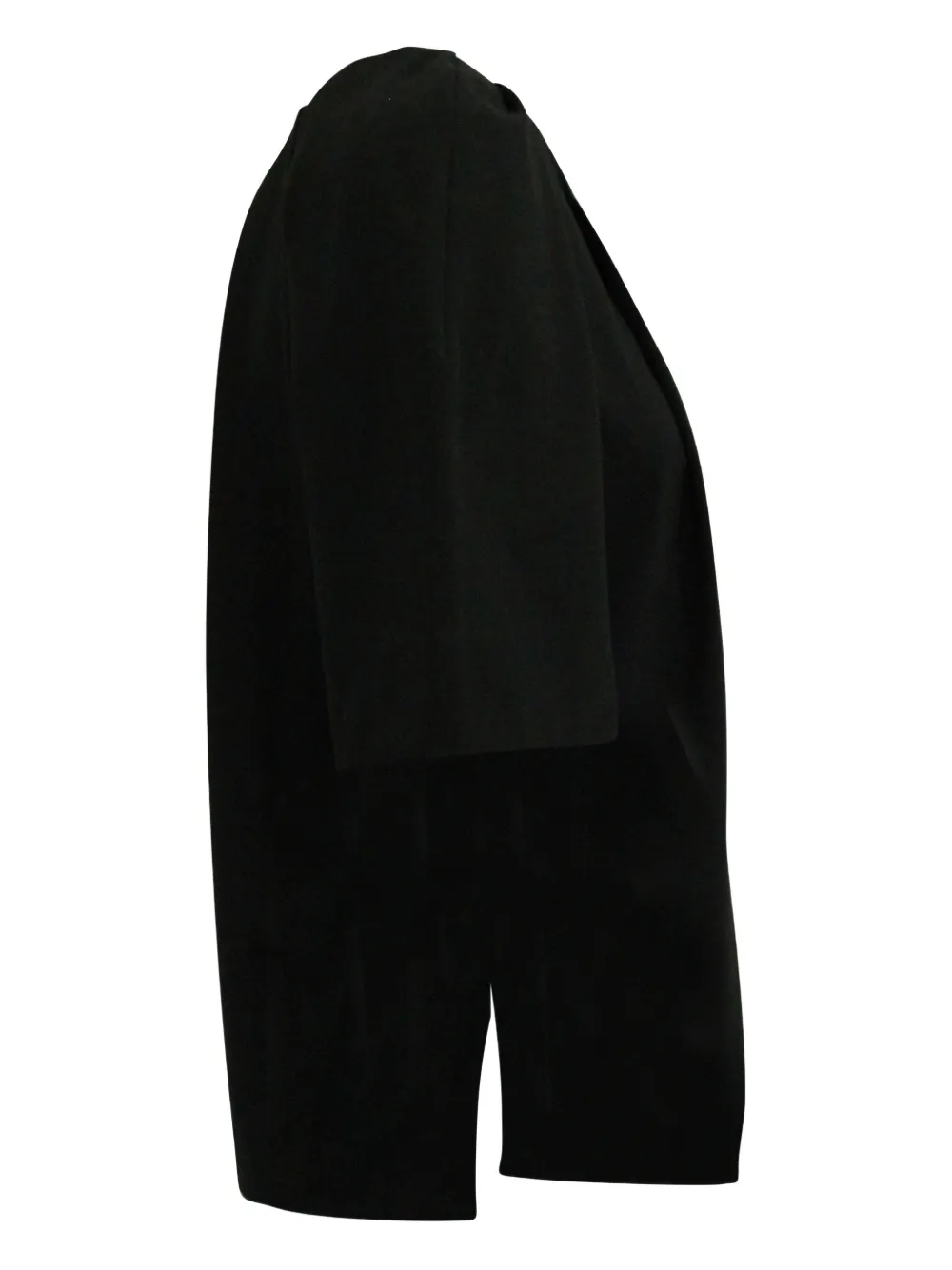 Pleated-Neckline Wide-Sleeve Top