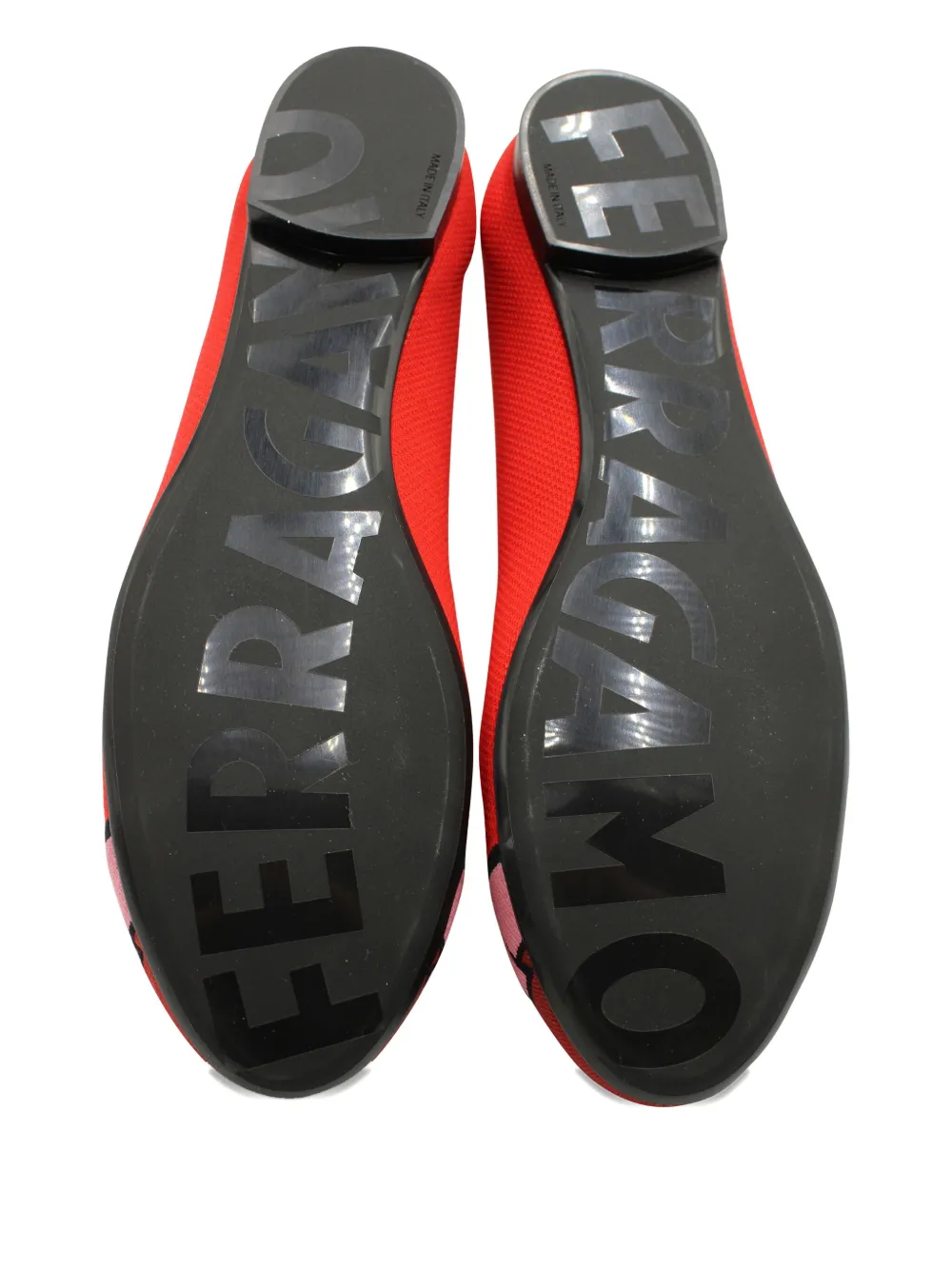 Pre-owned Ferragamo Varina Ballet Flats In Red