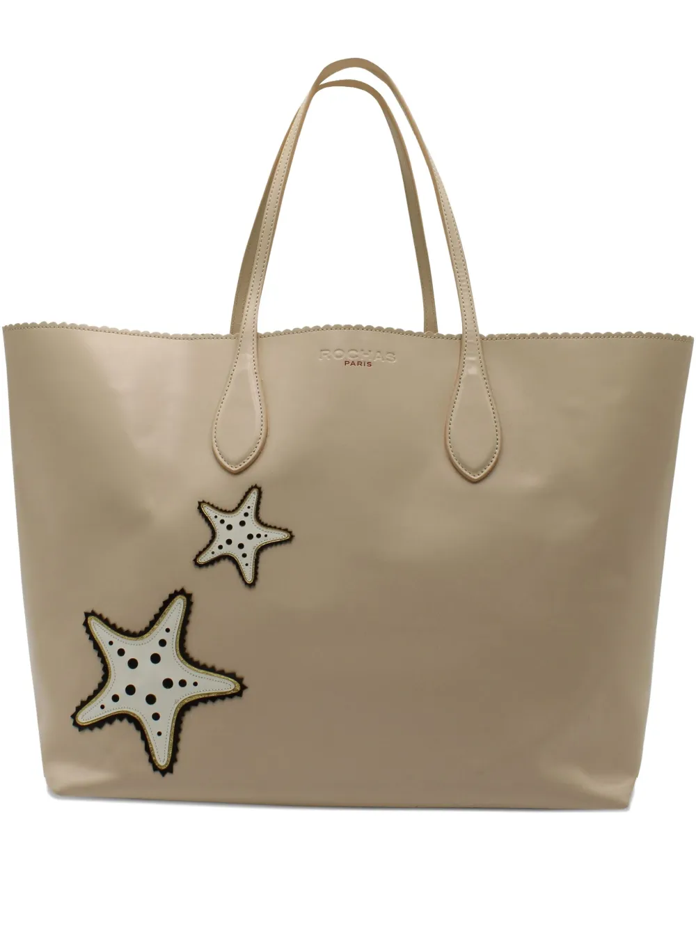 Rochas Vintage leather tote bag | Neutrals | Image 1
