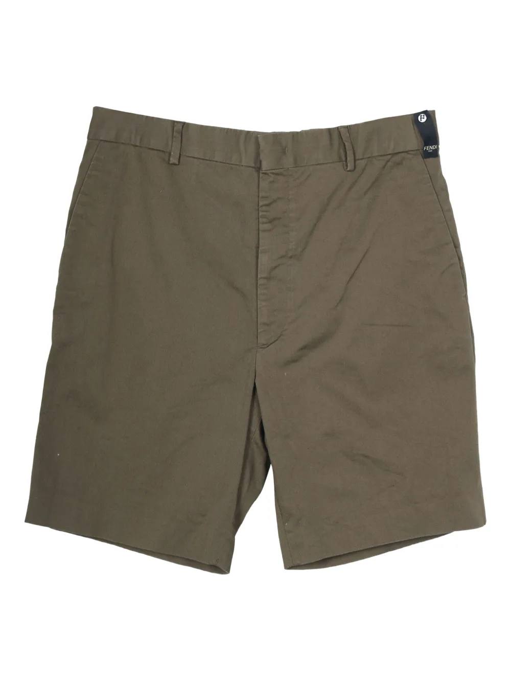 Pre-owned Fendi Cotton Rear-pocket Shorts In Green