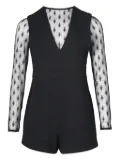 Maje lace-insert playsuit - Black