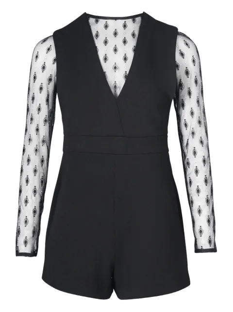Maje lace-insert playsuit