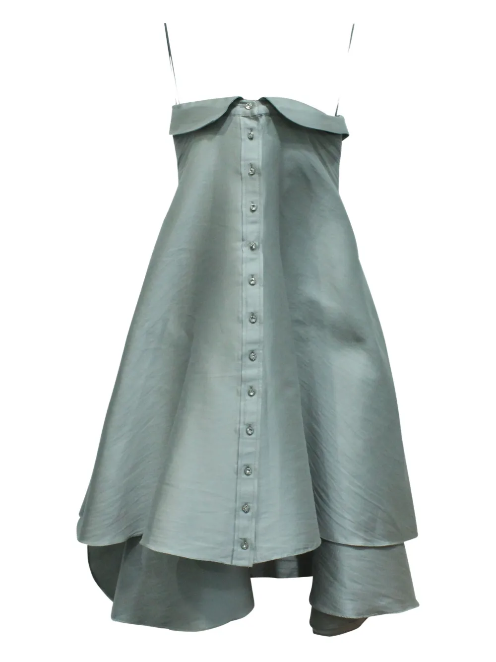 Château Quinault l'Enclos buttoned-front bow-detail mini dress | Blue | Image 1